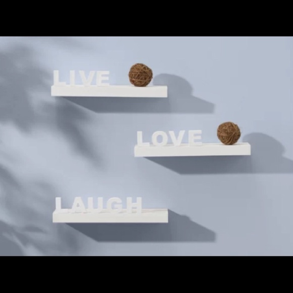 Live Laugh Love shelves